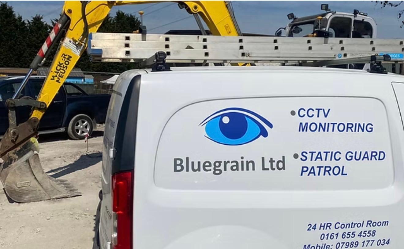 Bluegrain van with 24 hour control room livery